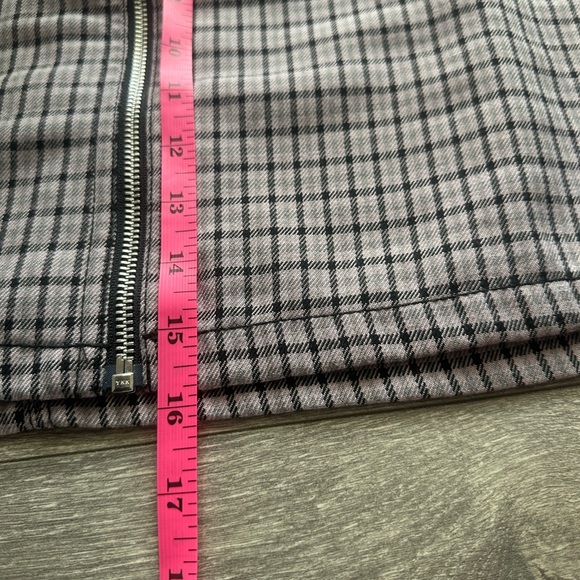 Goth Plaid Mini Skirt in lavender, Gray, Black and front silver zipper - Picture 11 of 11